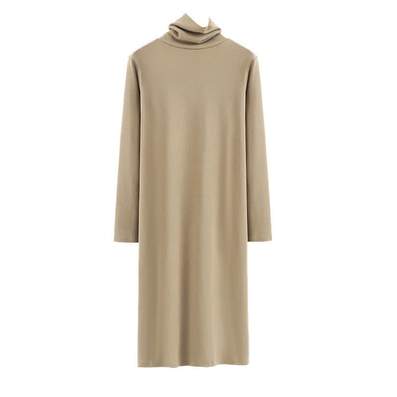 纯棉高领长款过膝打底大码韩版秋冬显瘦堆堆领打底衫潮,淘宝优惠券,粉丝福利购,淘宝优惠卷