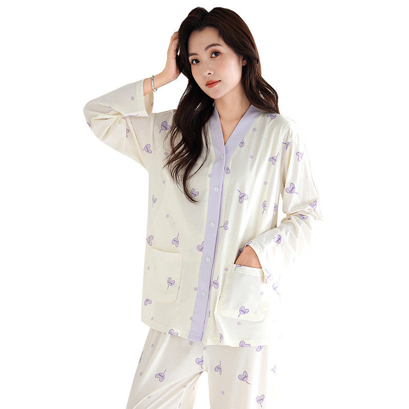 月子服纯56月份棉孕妇睡衣春夏薄款产后怀孕期产妇哺乳居服套装,淘宝优惠券,粉丝福利购,淘宝优惠卷