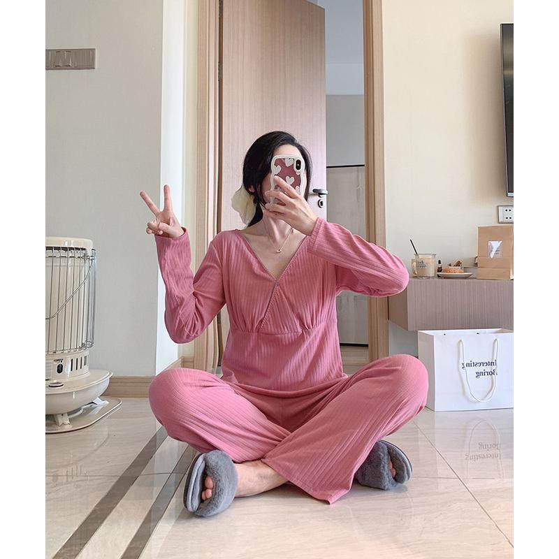 月子服纯棉吸汗10月份12产后春秋加肥大码产妇哺乳喂奶200斤怀孕,淘宝优惠券,粉丝福利购,淘宝优惠卷