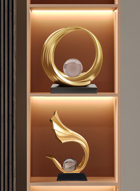 财源滚滚摆件轻奢高档酒柜装饰品客厅电视柜办公室高级感小众柜子