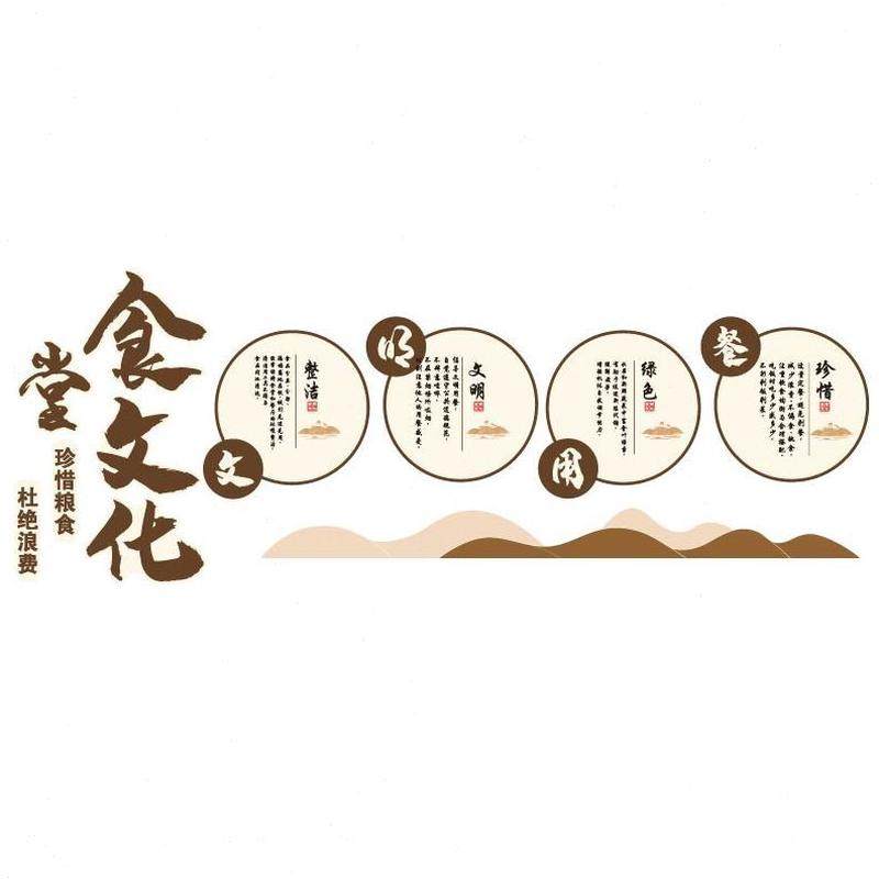 宣传文化墙标语节约员职工食堂挂画食餐厅背景贴纸布置装饰面粮,淘宝优惠券,粉丝福利购,淘宝优惠卷