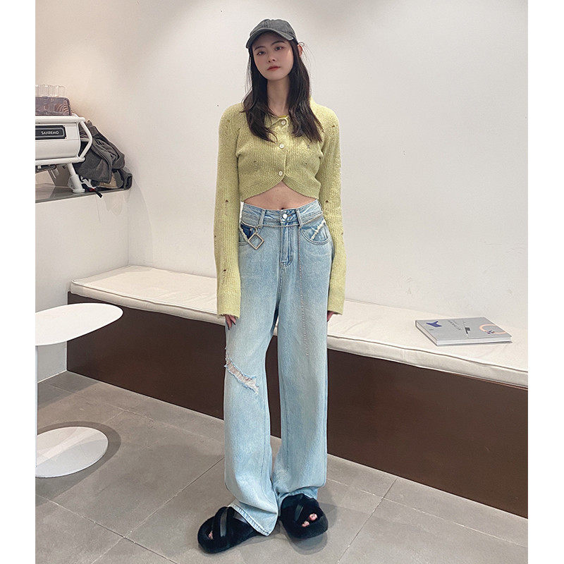 300斤特大码胖mm2025夏季新款直筒显瘦百搭破洞女,淘宝优惠券,粉丝福利购,淘宝优惠卷