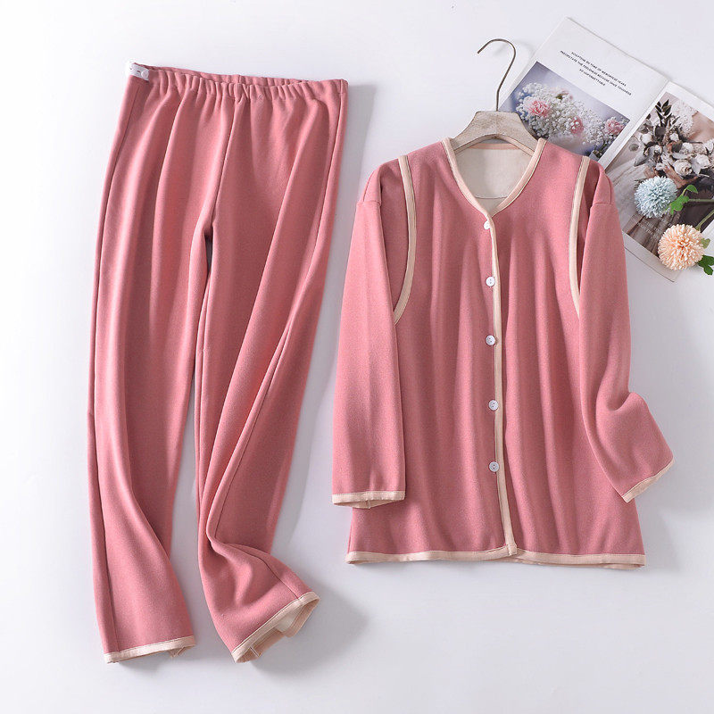 秋冬保暖德绒双面绒哺乳衣居服喂奶衣长袖长裤月子服两件套套装,淘宝优惠券,粉丝福利购,淘宝优惠卷