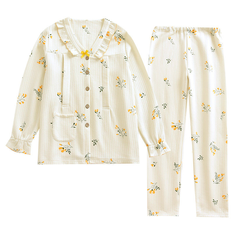 空气棉月子服秋冬季纯棉产后喂奶哺乳孕妇睡衣大码无领产妇居服,淘宝优惠券,粉丝福利购,淘宝优惠卷