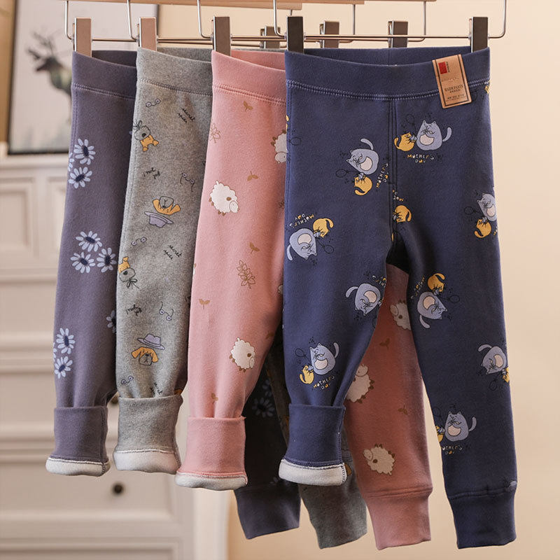 儿童秋冬双层保暖裤宝宝卡通热能裤男童发热秋裤无痕棉毛裤,淘宝优惠券,粉丝福利购,淘宝优惠卷