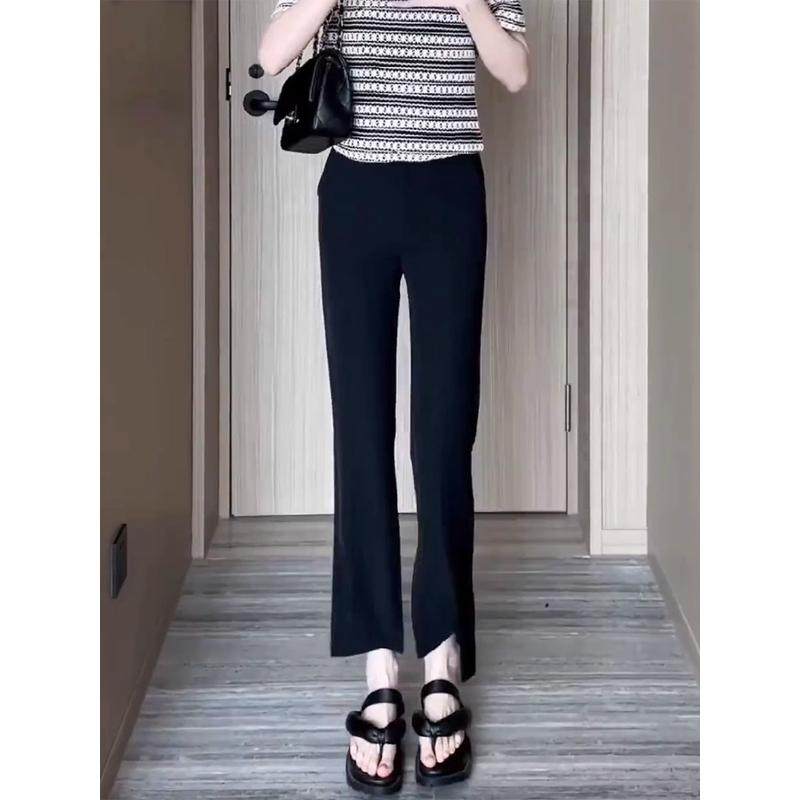 梨型身材大码显瘦薄款九分女夏胖mm弹力开叉裤,淘宝优惠券,粉丝福利购,淘宝优惠卷