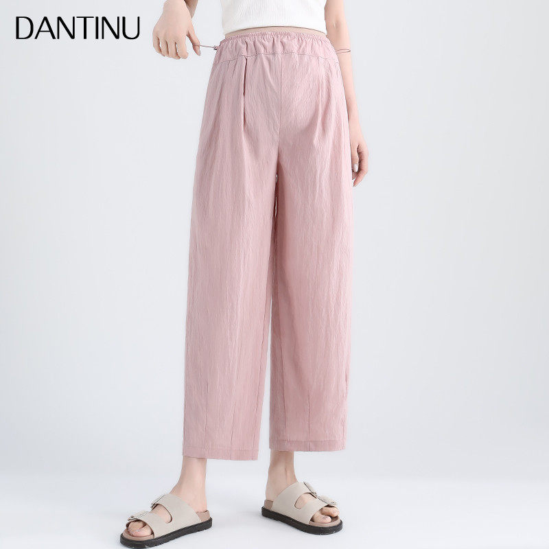 孕妇外穿夏款2025新款抽绳无托腹九分宽松小个子直筒气球裤,淘宝优惠券,粉丝福利购,淘宝优惠卷