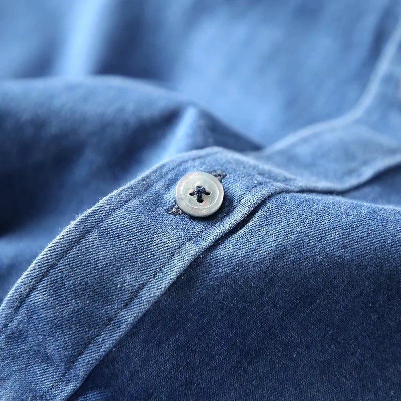 给力品质！全棉水洗！早春新款长袖蓝色牛仔衬衫可男女衬衣,淘宝优惠券,粉丝福利购,淘宝优惠卷