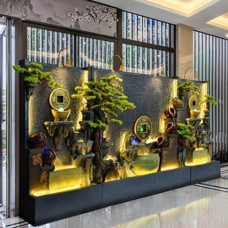 花园庭院假山流水墙喷泉水幕墙鱼缸大堂造景摆件循环水景装饰屏风,淘宝优惠券,粉丝福利购,淘宝优惠卷