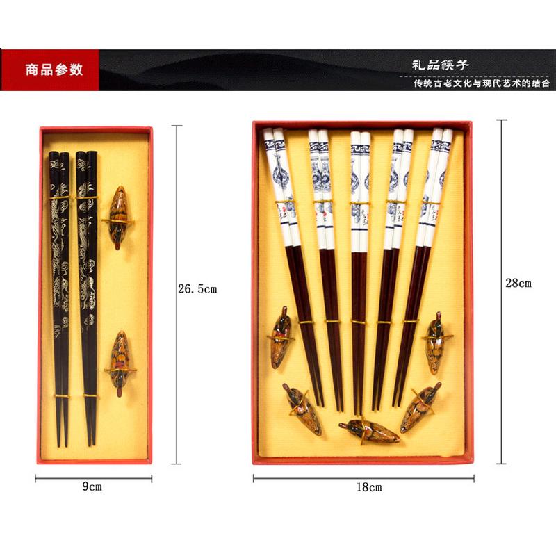 中国风京剧脸谱筷子四川大熊猫筷子礼盒套装筷托筷架送老外小礼物 - 图2