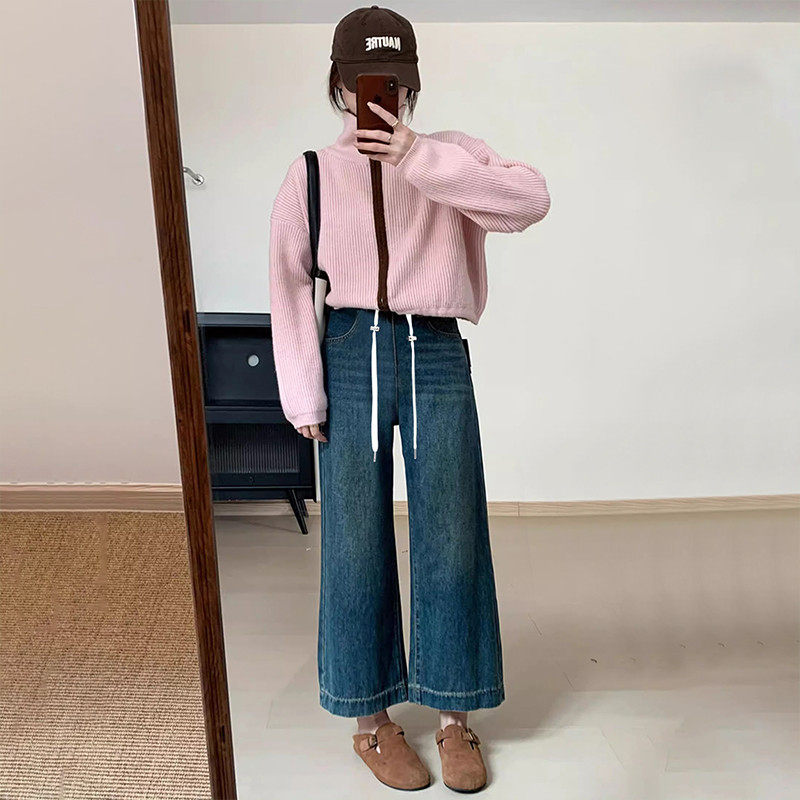 孕妇秋季外穿抽绳无托腹阔腿宽松直筒显瘦九分裤春秋款,淘宝优惠券,粉丝福利购,淘宝优惠卷