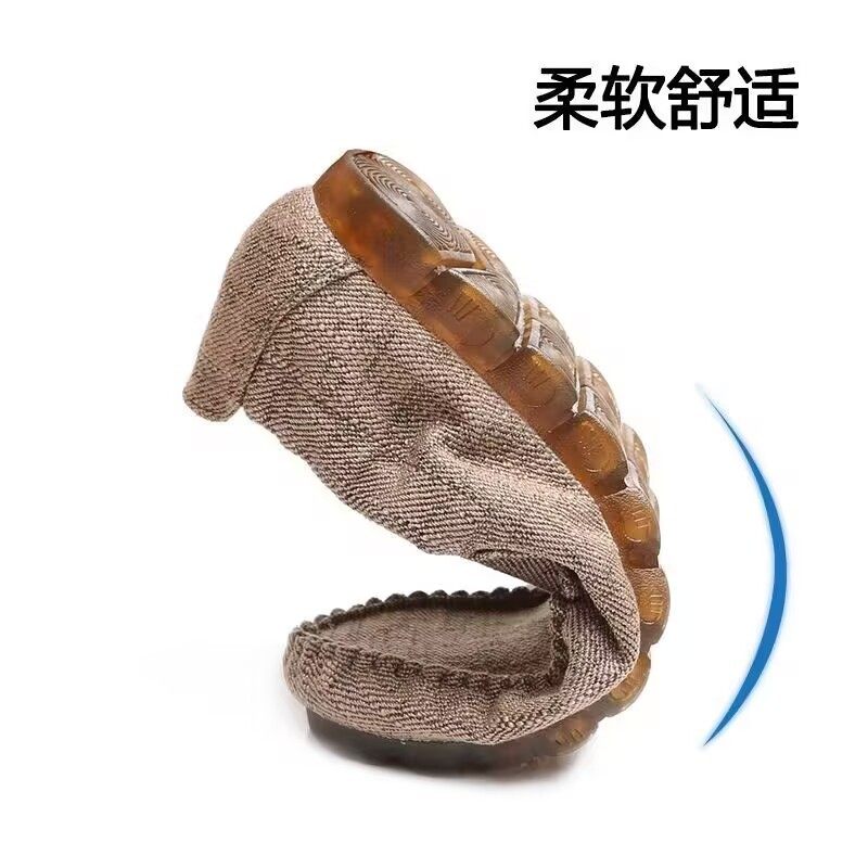 轻便软底帆布鞋透气防臭一脚蹬新款懒人豆豆鞋亚麻休闲鞋布鞋男款,淘宝优惠券,粉丝福利购,淘宝优惠卷