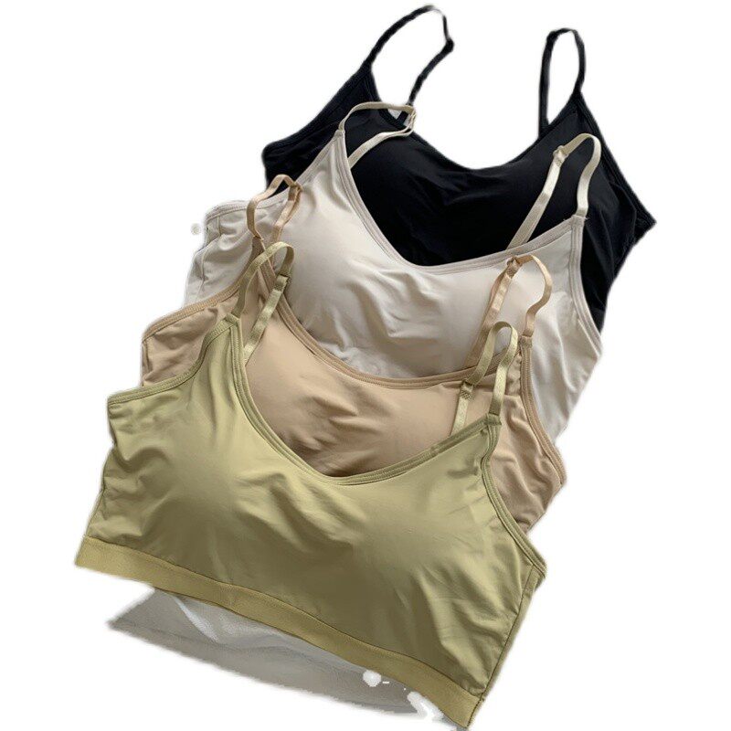 内衣女夏季薄款美背文胸一体小式聚拢小胸抹胸抹胸防走光美背,淘宝优惠券,粉丝福利购,淘宝优惠卷