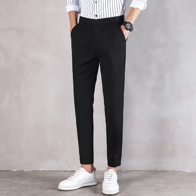 夏季灰色西裤男九分裤春秋潮流高级感裤男生男,淘宝优惠券,粉丝福利购,淘宝优惠卷