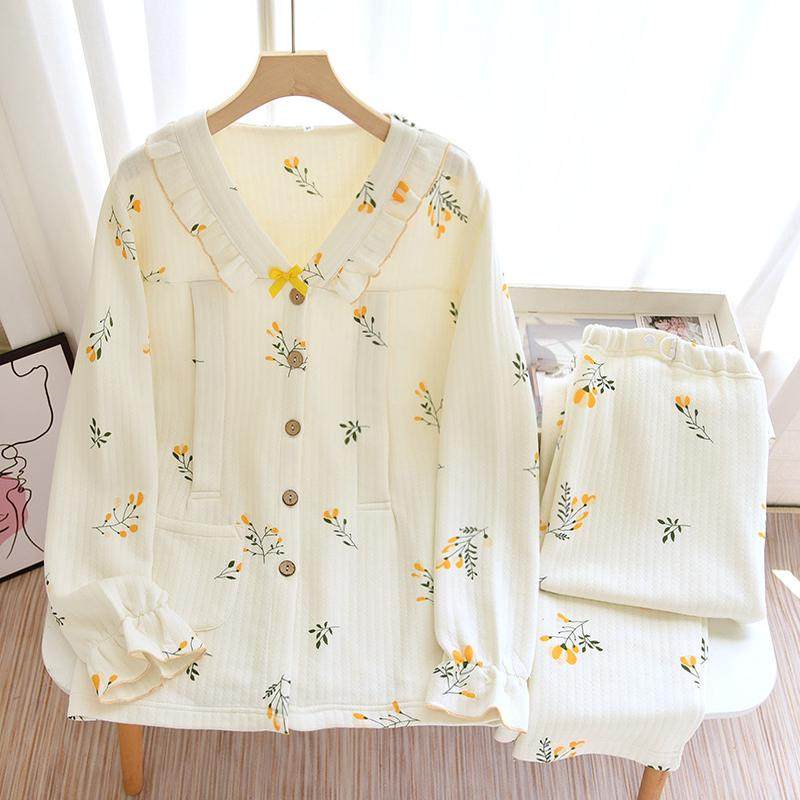 空气棉月子服秋冬季纯棉产后喂奶哺乳孕妇睡衣大码无领产妇居服,淘宝优惠券,粉丝福利购,淘宝优惠卷