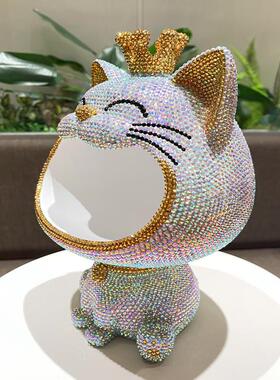 招财猫钥匙收纳摆件进门玄关入户鞋柜茶几客厅家居装饰品大嘴猫