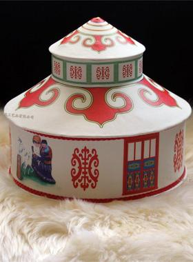 内蒙古特色手工艺品蒙古族首饰盒蒙古包模型饰品摆件收纳盒小礼品