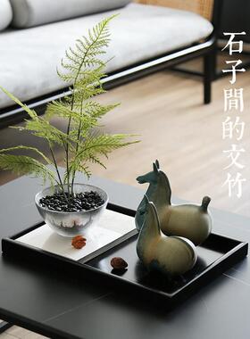 新中式绿色陶瓷富贵马摆件一对客厅玄关电视柜轻奢高档艺术装饰品