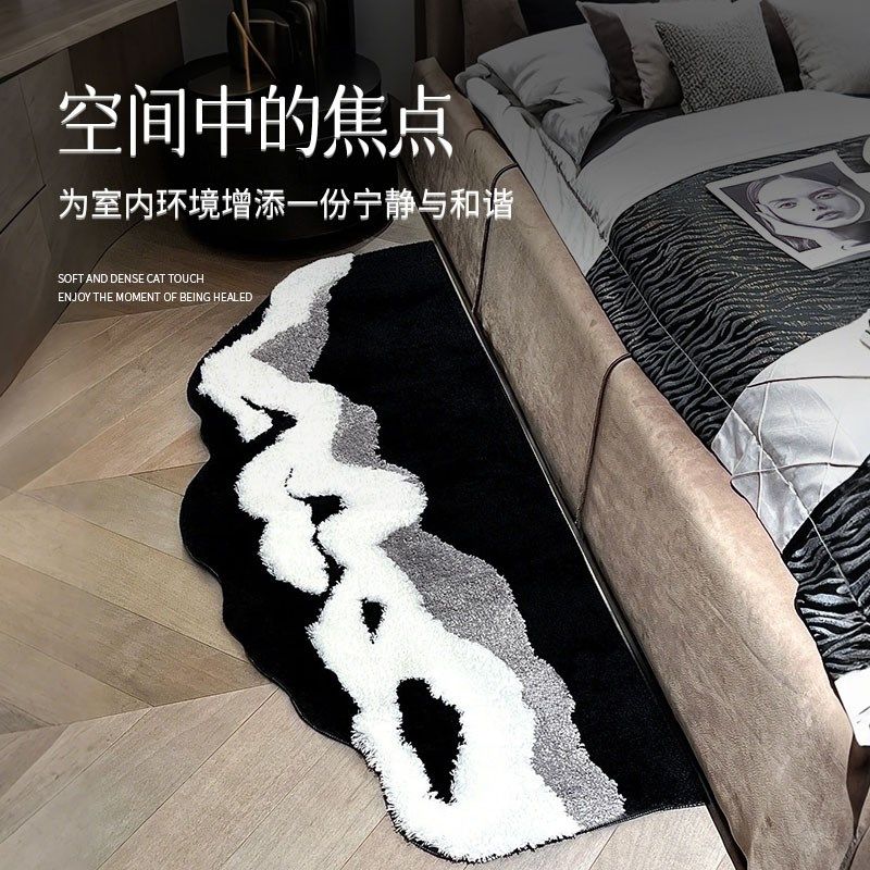 Woven moss carpet children's room living room bedside carpet bedroom warm algae green carpet bedside blanket grass carpet