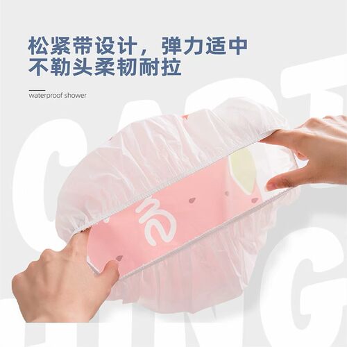 浴帽防水成人女款淋浴洗澡沐浴帽洗头帽可爱头套厨房女士防油烟帽 - 图2