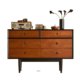 Jingran Liubao solid wood contrasting French medieval storage bedroom retro bed tail cabinet makeup