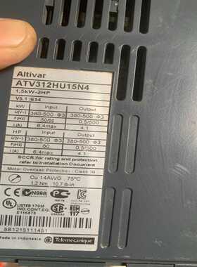 施耐德变频器ATV312HU15N4(1.5kw) 拆机件~询价