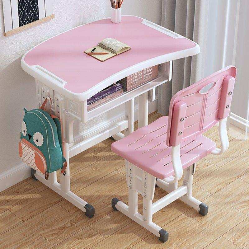 Children's study table desk home liftable boys and girls writing desk primary school students homework desk and chair set