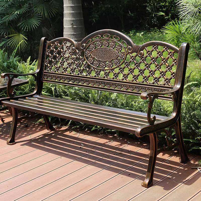 户外公园椅铸铝休闲长排大凳子广场长凳庭院花别墅小阳台室外长椅,淘宝优惠券,粉丝福利购,淘宝优惠卷