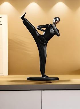 创意运动员北欧高级感小众摆件足球模型装饰品酒柜家居摆设工艺礼