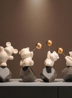 时来运转八方来财摆件客厅电视酒柜装饰品玄关招财熊乔迁新居礼品