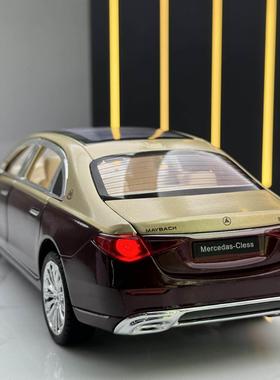 迈巴赫S680仿真车模型办公室客厅桌面装饰品摆件酒柜玄关柜子摆设