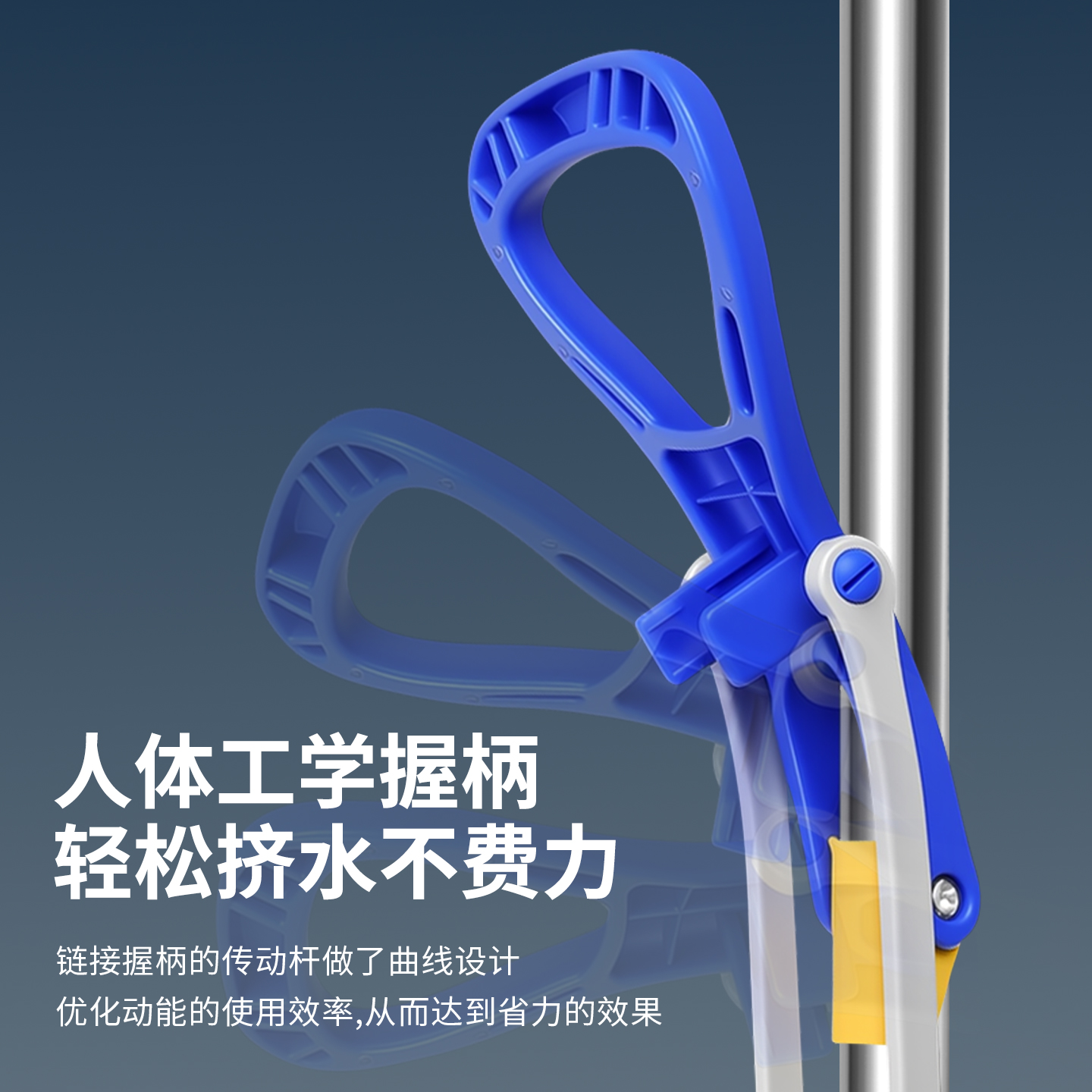 库家海绵拖把2025新款强力吸水家用一拖净干湿两用懒人拖地神器