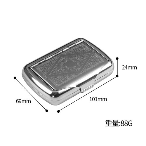便携式金属烟盒橫夹烟丝盒保湿盒抗压 防潮 烟具盒保湿盒弹簧卡纸 - 图2