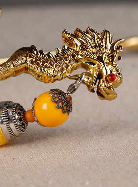 黑老太太神像法器烟斗配件烟袋黑妈妈手拿法宝铜合金龙拐披肩霞披