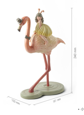 《白夜童话》小鸡磕技火烈鸟摆件艺术品雕塑家居饰品节日生日礼品