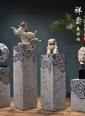 新中式摆件玄关禅意古风创意摆设仿古茶室布置博古架中国风装饰品