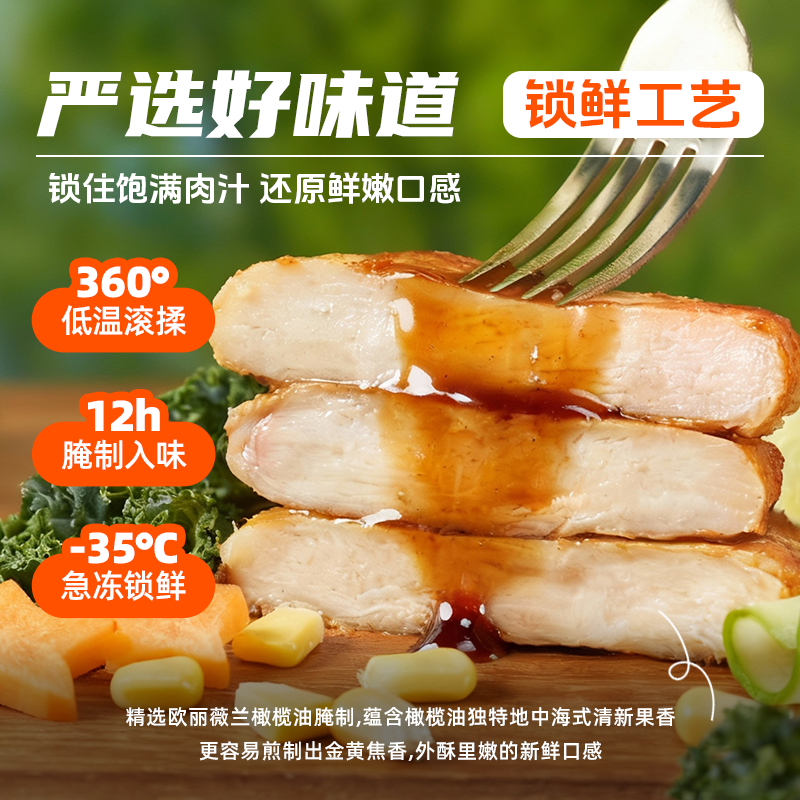 【李维刚严选】饱饱博士香煎鸡排鸡胸肉健身早餐轻食餐冷冻半成品,淘宝优惠券,粉丝福利购,淘宝优惠卷