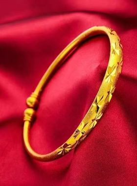 源头合金光面手镯满天星手镯活口开口手镯古法传承手镯