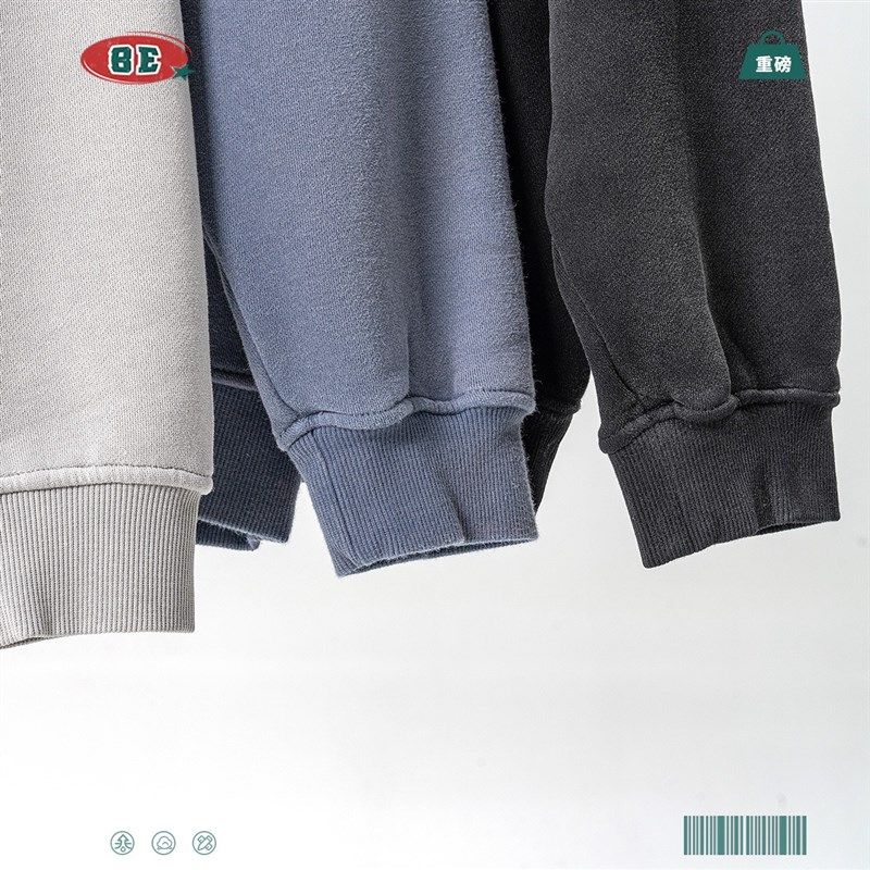 定制LOGO秋季美式高品质立领卫衣套装复古加绒polo衫直筒长裤男,淘宝优惠券,粉丝福利购,淘宝优惠卷