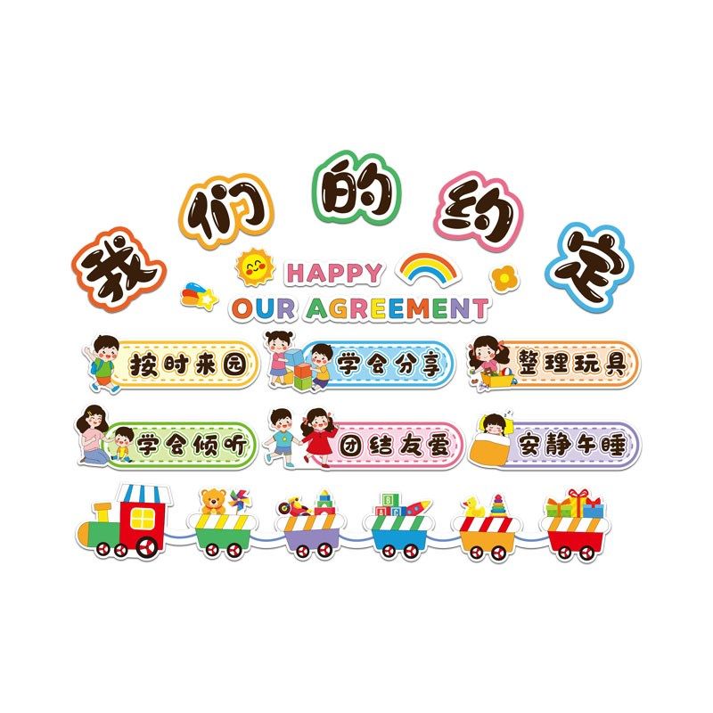 习惯养成墙幼儿园拆除教室布置装饰班级题环创成品,淘宝优惠券,粉丝福利购,淘宝优惠卷