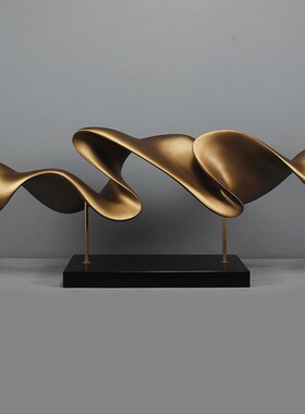 钢雕塑大抽象艺术品摆设现代别墅样板房间寄居客厅软装饰