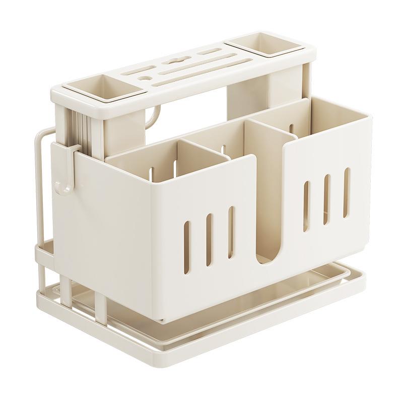 新款多功能刀架筷子收纳盒一体收纳架厨房置物架台面壁挂式砧板架 - 图2