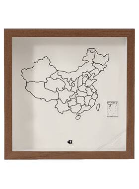 跨境热销夏季旅游地图框门票飞机票火车票演唱会纸币票根收纳相框