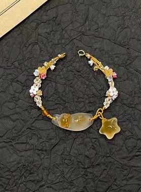 逐秋桂花树上猫编织手链2