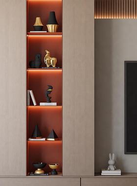 轻奢高档电镀金陶瓷工艺品酒柜艺术品摆件客厅小众电视柜装饰摆设