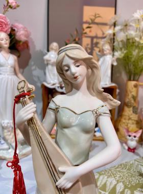 创意女孩陶瓷摆饰KEC柜家客居厅酒房间少女心装饰品结婚礼物送新