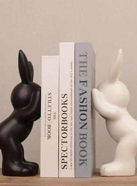 房间书房书柜厅书挡摆件璃兔子书立高级感酒柜玻DDT-09柜电视客柜