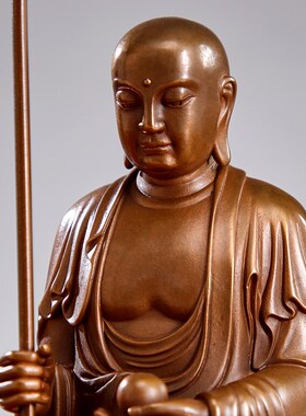 铜像佛像铜雕古董九华w山地藏菩萨像家拜佛寺供奉摆件