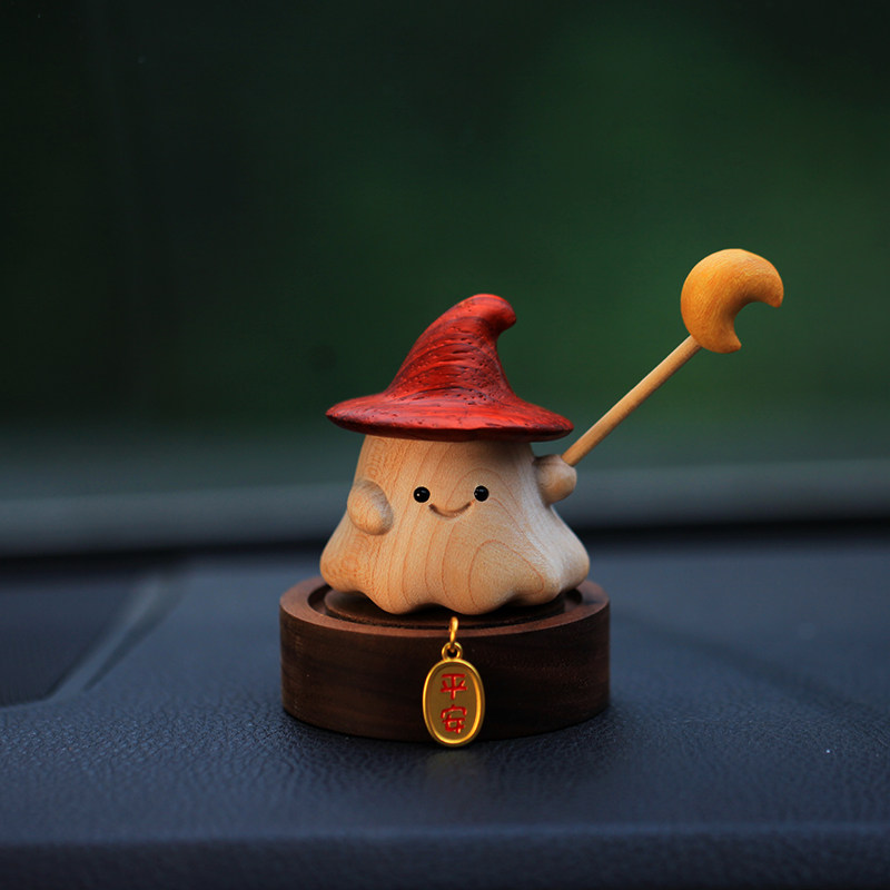 2025新款可爱梨花木治愈系平安汽车摆件车载车内车上中控台装饰品,淘宝优惠券,粉丝福利购,淘宝优惠卷