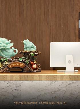 纳百财招财白礼菜摆件蟾客厅办广公室酒柜收金银台装BJ-20230饰店